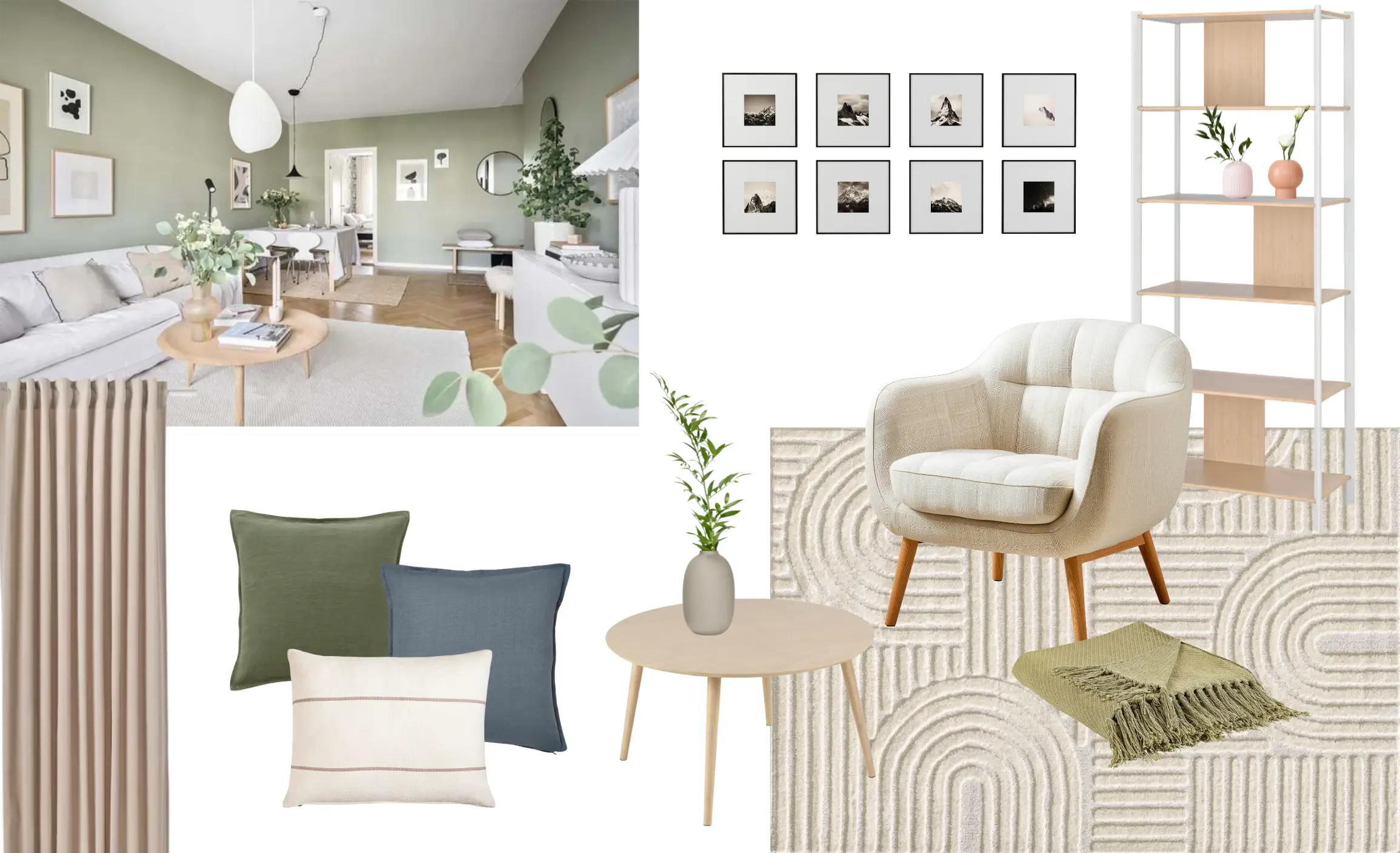 Homilla vizuális hangulattábla moodboard